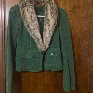 Vintage looking green jacket